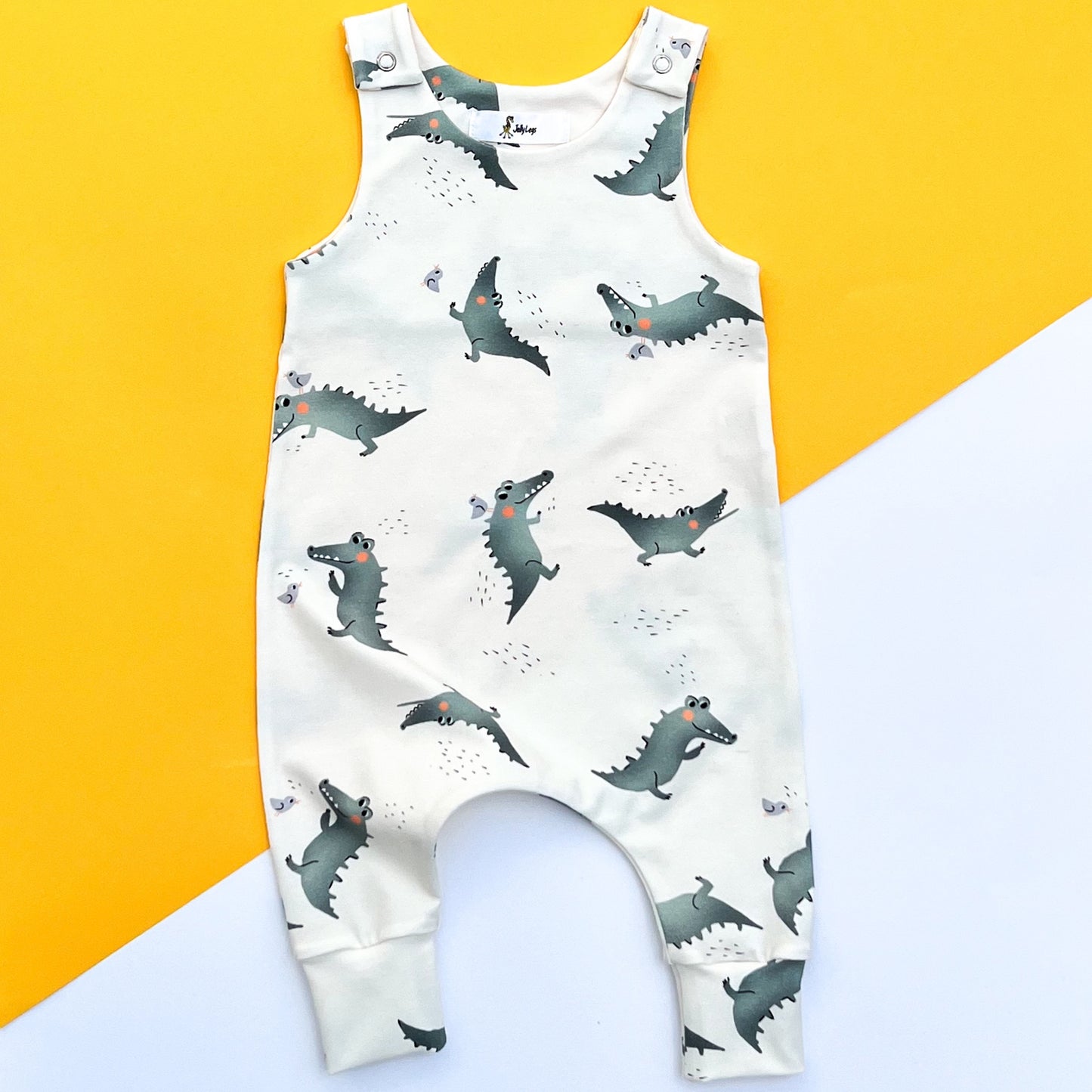 CROCODILE DUNGAREE ROMPER